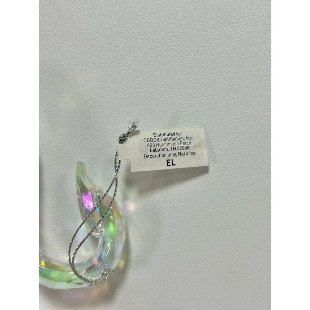 Acrylic Rainbow Iridescent Swan Birds Christmas Tree Decoration Gisela Graham